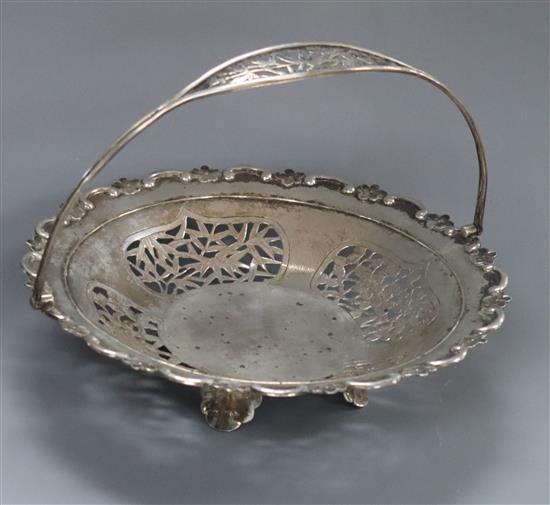 A 20th century Chinese white metal basket by Zee Sung,